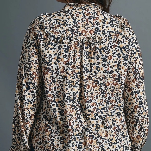 NWT Anthropologie Leopard Prints Button-down Shirt - Picture 3 of 10
